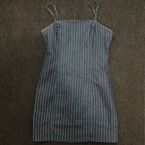 Striped Jean Dress- Forever 21